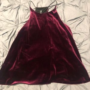 Wine Colored Suede Blouse